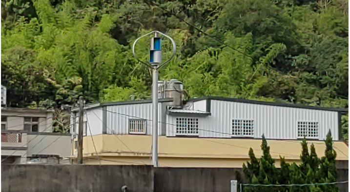 設置風力發電系統執行示範照片