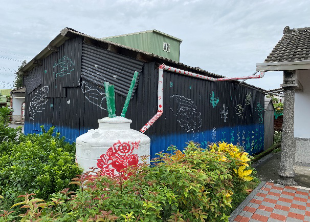 設置雨水貯留再利用系統(或雨撲滿)執行示範照片